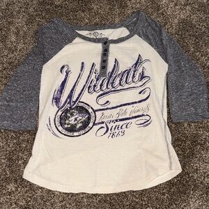 Women's KSU Wildcats Graphic 3/4 Sleeve Top